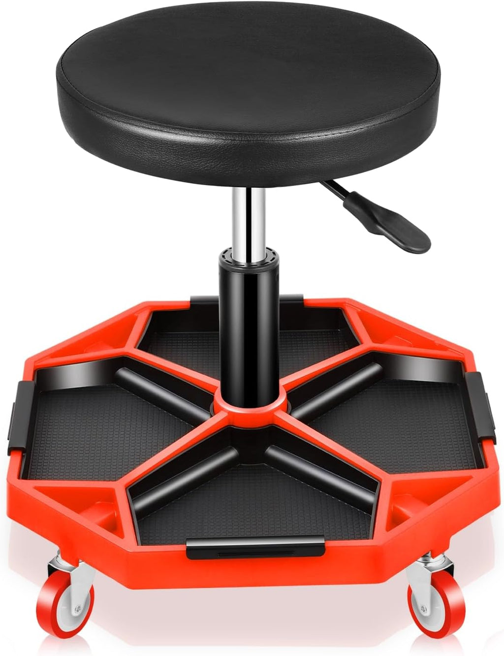 Auto Dynasty Mechanic Stool, Adjustable Rolling Pneumatic Creeper Garage Shop