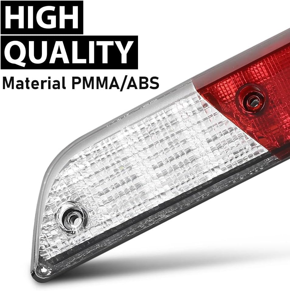ALLGOOD LED Third 3rd Brake Light w/Camera | Compatible with Ford F250 F350 Super Duty 2017-2022 Clear & Red Lens Chrome Housing