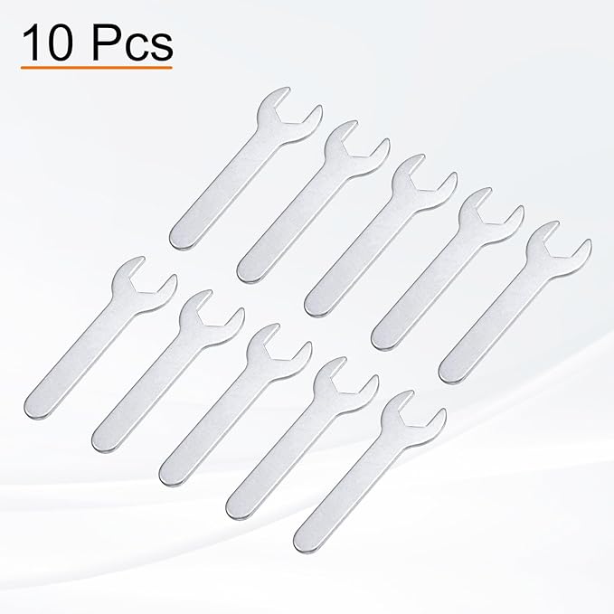 HARFINGTON 10pcs Small Wrench 12x70x2mm Metric U-Shaped Single Open Ended - Image 3