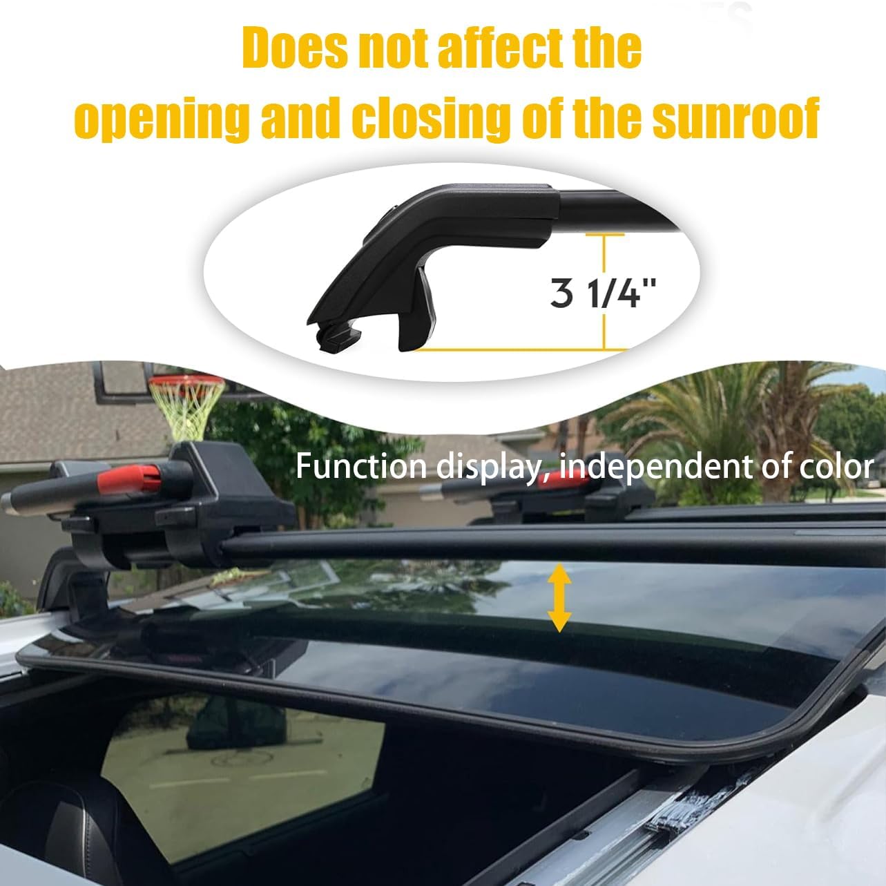 2Pcs Roof Bars Fit for Hyundai Creta 2015-2020 Aluminum Alloy Side Bars Cross Rails Roof Rack Luggage Carrier(SYB)