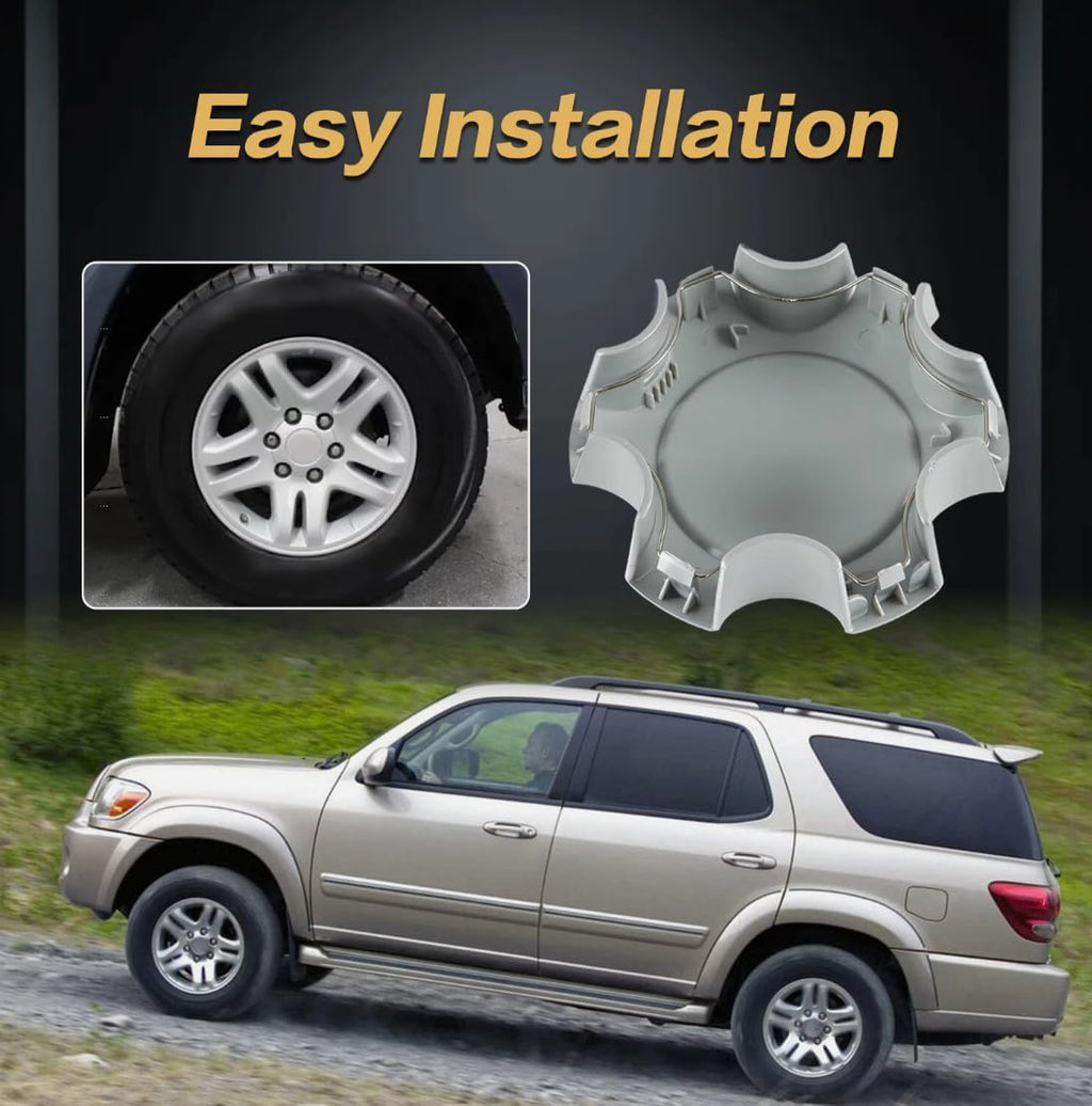 4PCS 140mm 5.5 Inch Silver Blank Car Wheel Hub Center Cap for Sequoia Tundra OEM 2003-2007 42603-420NM-01 69440