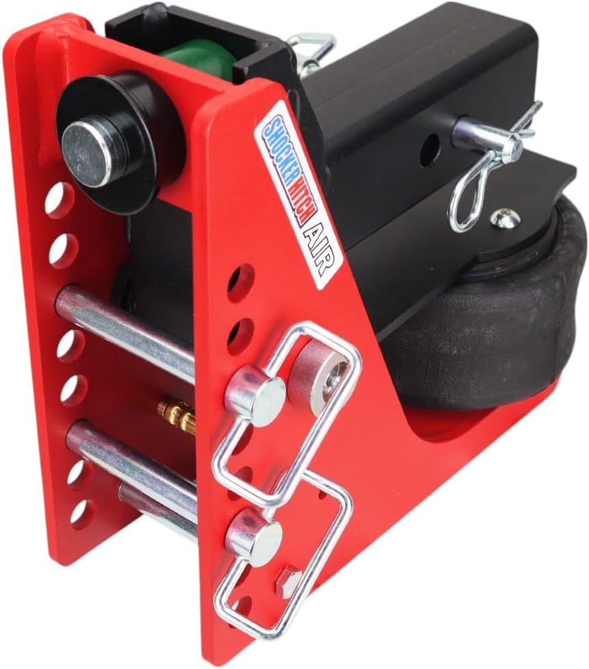 Shocker Air Hitch & Combo Ball (2" & 2-5/16" Balls), Fits 2-1/2" Hitch Chrome Combo 2" & 2-5/16" Balls