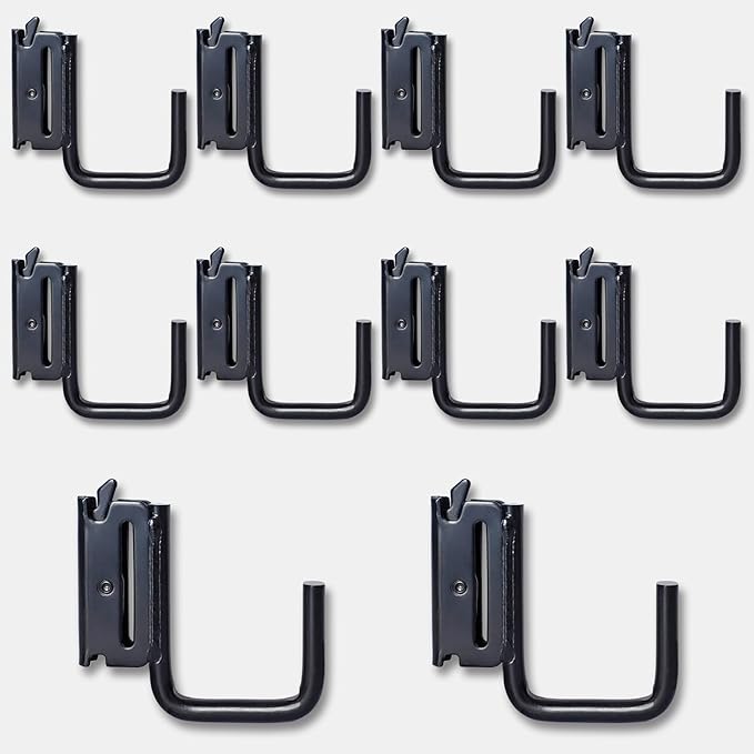 10 Pack 2" E Track J Hooks Heavy Duty Black Steel E-Track Tie Down Accessories - Image 8