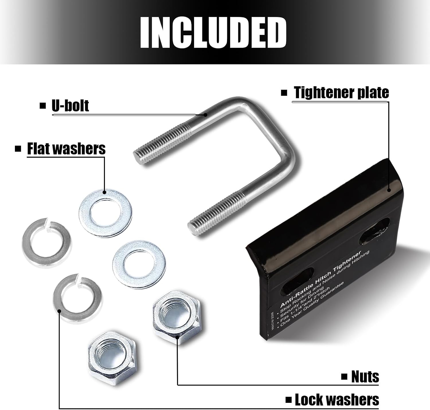 Big RED Hitch Tightener and Heavy Duty Anti-Rattle Stabilizer: Made of Carbon Steel for 1.25" and 2" Hitches, Reduces Movement,Trailer Hitch Accessories
