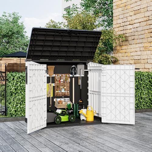 lhbcraft outdoor storage cabinet 36 cu ft with shown in use