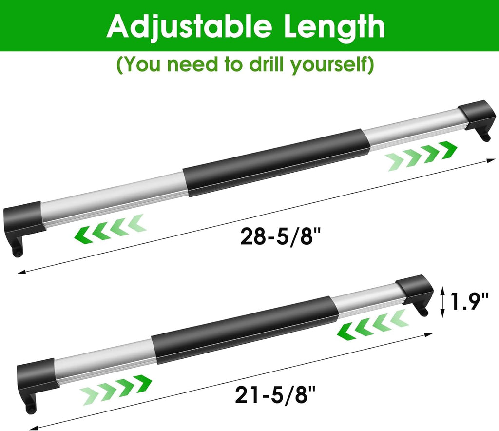 Freeboy RV Screen Door Handle Grab Bar Camper Screen Door Handle Adjustable from 21-5/8 to 28-5/8 Inch Cross Bar Handle Suitable for Most RVs Aluminum
