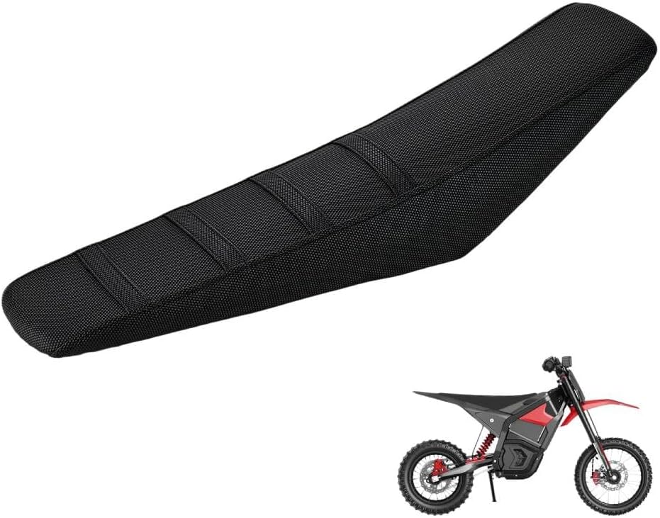 Seat Cover for Yozma IN10, Electric Dirt Bike Seat Soft Cover, Non-Slip Rubber Stripe for E-Bike, Motorcycle (Black)