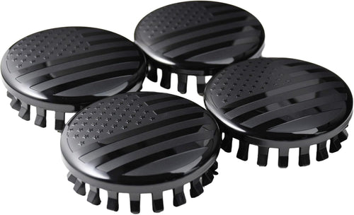 (Set of 4) for Chevrolet 3 1/4 inches=83mm Blackout American USA Flag Wheel Center Caps Covers HubCap fit Most 18"&20"&22" Rims for Suburban Silverado Tahoe & GMC Sierra Yukon Denali 22837060 9596403