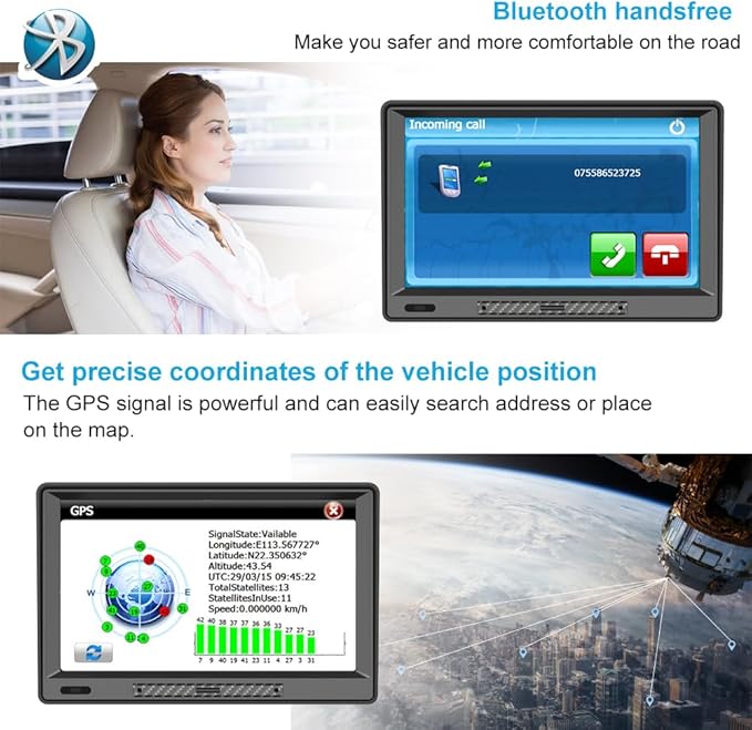 GPS Navigator for Car, Latest 2025 Map, 9 inch Touch Screen Real Voice Spoken - Image 4