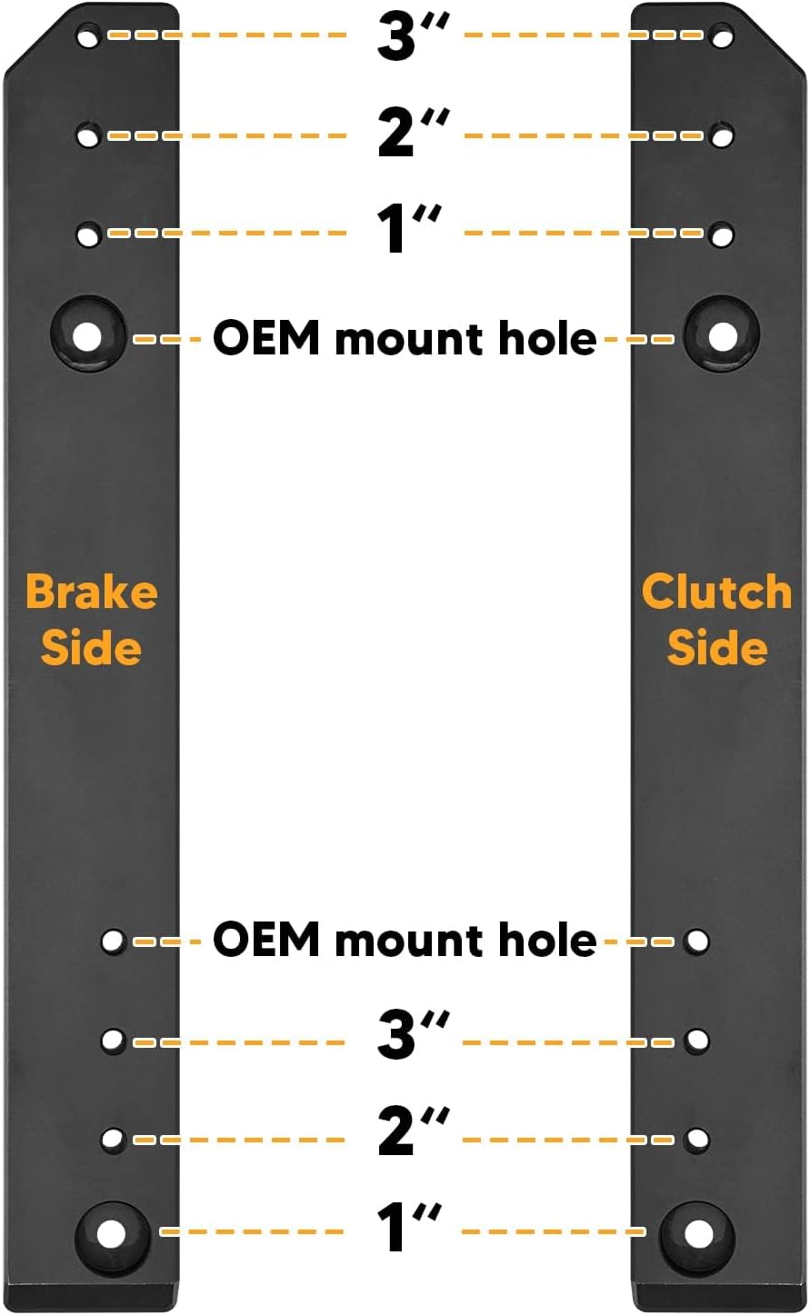 Dasen 1-3" Adjustable Rear Tour Pack Relocator Mount Plate Kit Compatible with Harley Touring Road King Street Electra Road Glide Trikes 2014-2025