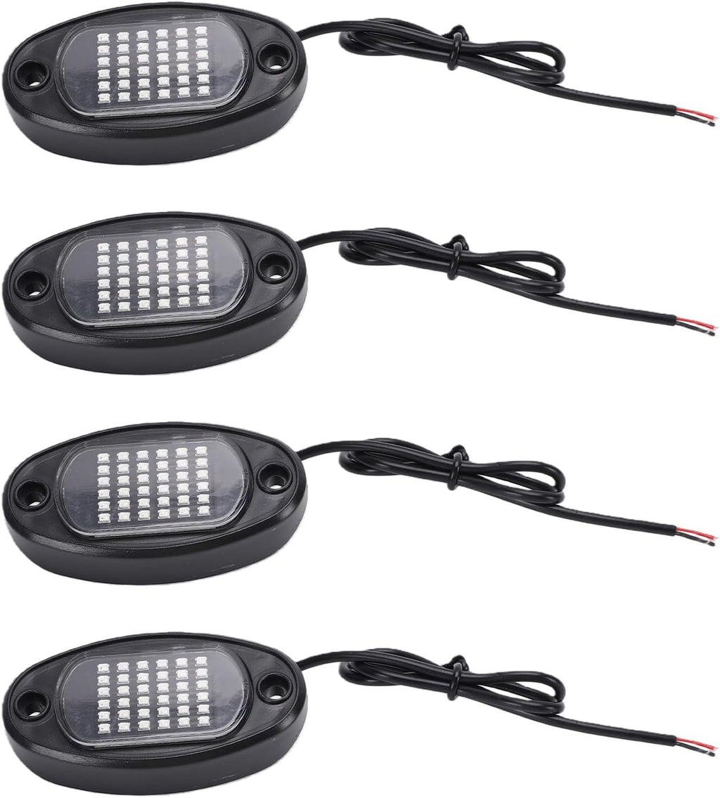 Single Color Car Underglow Lights 36 LED High Power Bright Underbody Chassis Lights IP68 Durable Universal Fit for Trucks SUVs ATVs UTVs Boats Motorcycles 4PCS (Red)