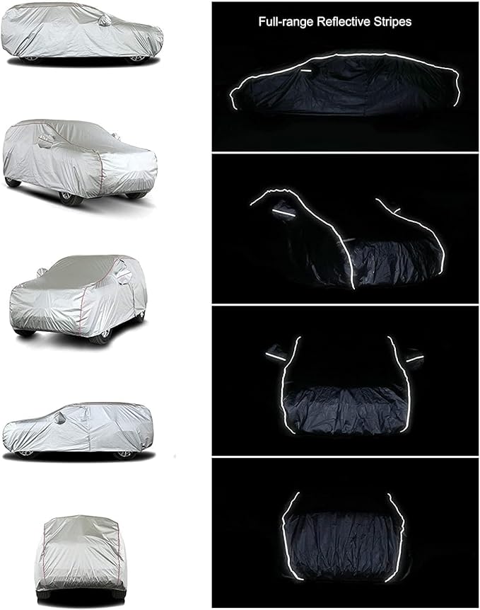 Tecoom Hard Shell Waterproof Car Cover, Zipper Design - Image 8