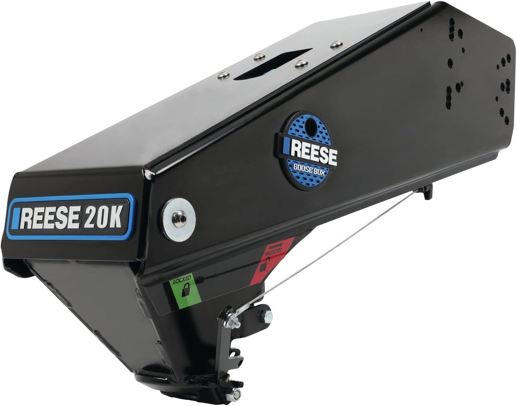 Reese 94920 Goose Box 5th Wheel Pin Box, Air Ride 20,000 lbs. Capacity, Fits Lippert (1621, 1716, 0719, Rhino), Fabex PB 600 Series