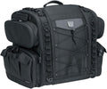 Kuryakyn 5284 Momentum Road Warrior Motorcycle Travel Luggage: Weather Resistant Seat/Trunk/Rack Bag with Sissy Bar Straps, Black
