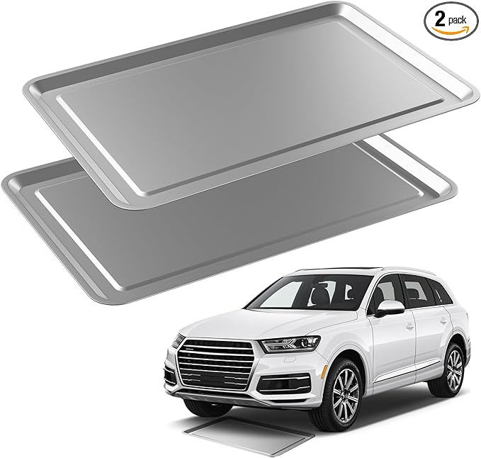 2 Pcs Under Car Oil Pans for Changing Oil, Motorcycle Automotive Oil Change Pan by Unknown