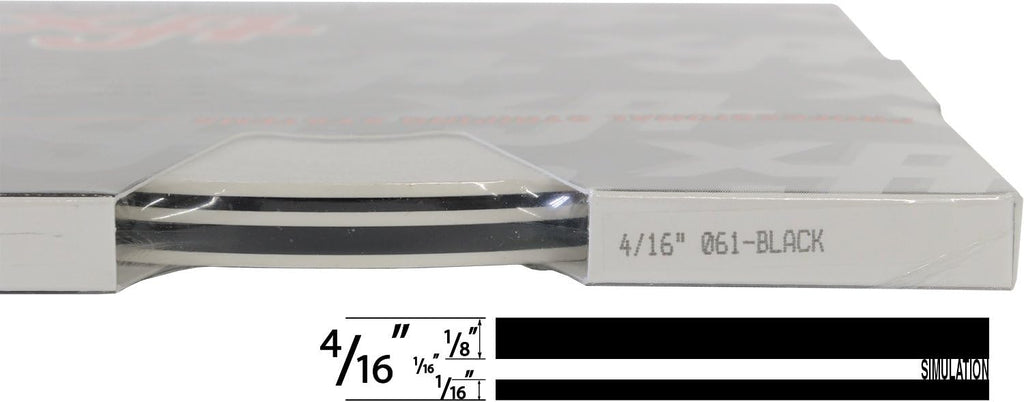 Universal TFX 0004061 - Auto Customizing Dual Pinstripe - 4/16" x 150' (1/8” Stripe, 1/16" Gap, Then 1/16” Stripe) - 061-Black