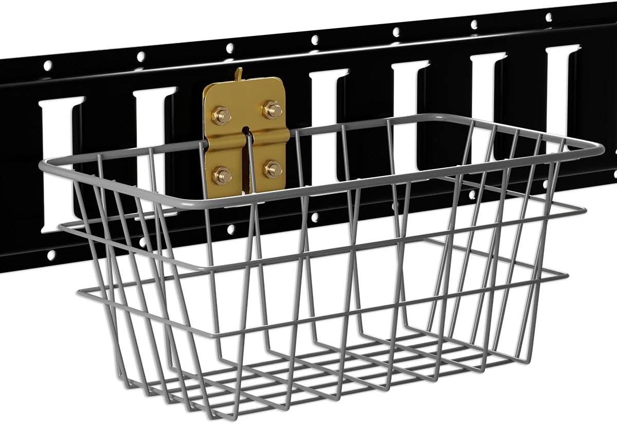 DC Cargo Mall E Track Basket – Bolt-On Wire Bin Organizer – Compact E Track Storage & Accessories for Trailers and Trucks