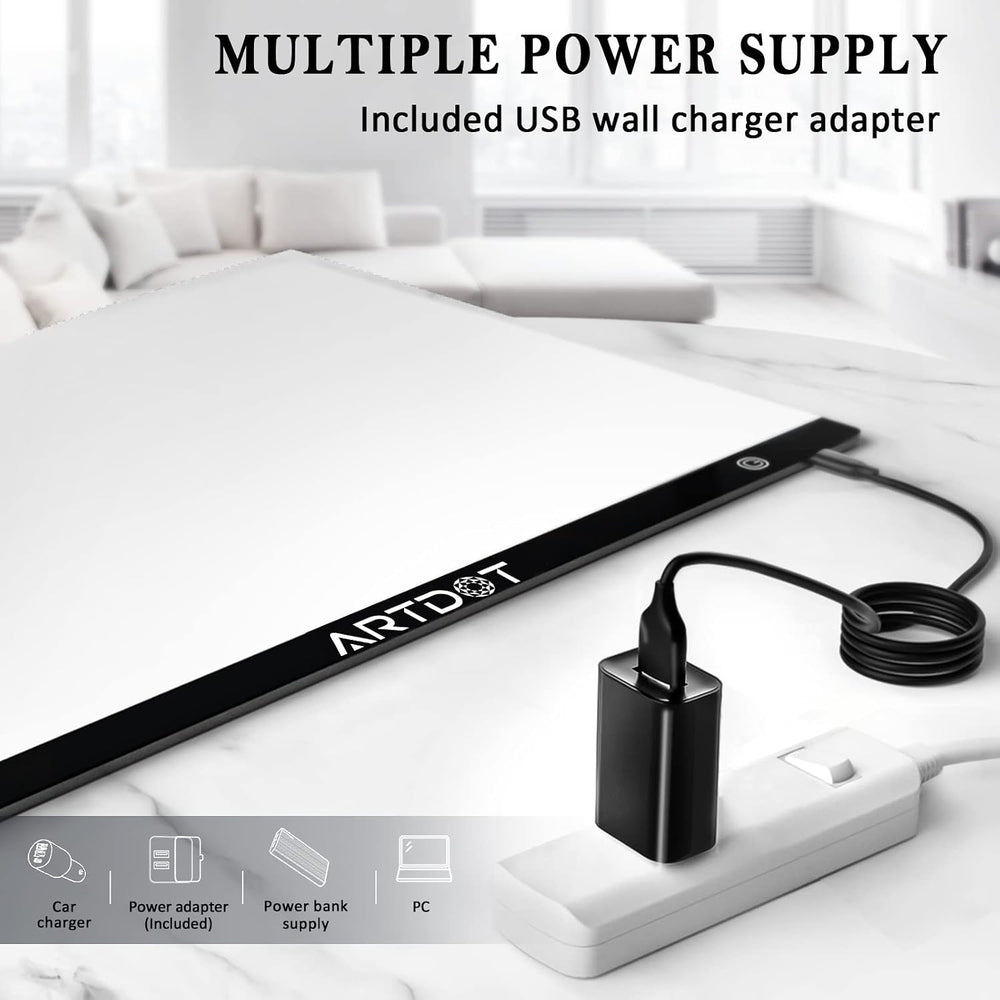 ARTDOT A2 LED Light Pad for Diamond Painting USB Powered Light Board Kit, Adj...