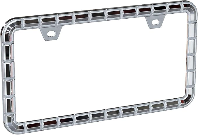 3D Chrome License Plate Frames, Pure Zinc Alloy Metal - Image 2