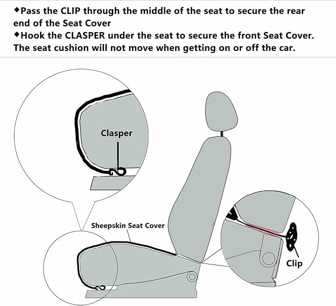 Fluffy Genuine Sheepskin Car Seat Cover - Image 5