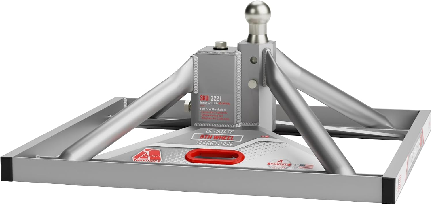 Andersen Hitches Gen 3 Ultimate 5th Wheel Connection Flatbed Truck Lowered 10 Inch Base 24000 lb GTWR 4500 lb Tongue