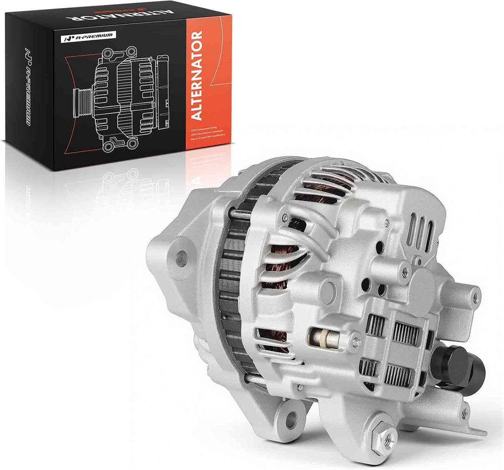 A-Premium Alternator, 12V 80A 7-Groove Pulley CW, Compatible with Honda
