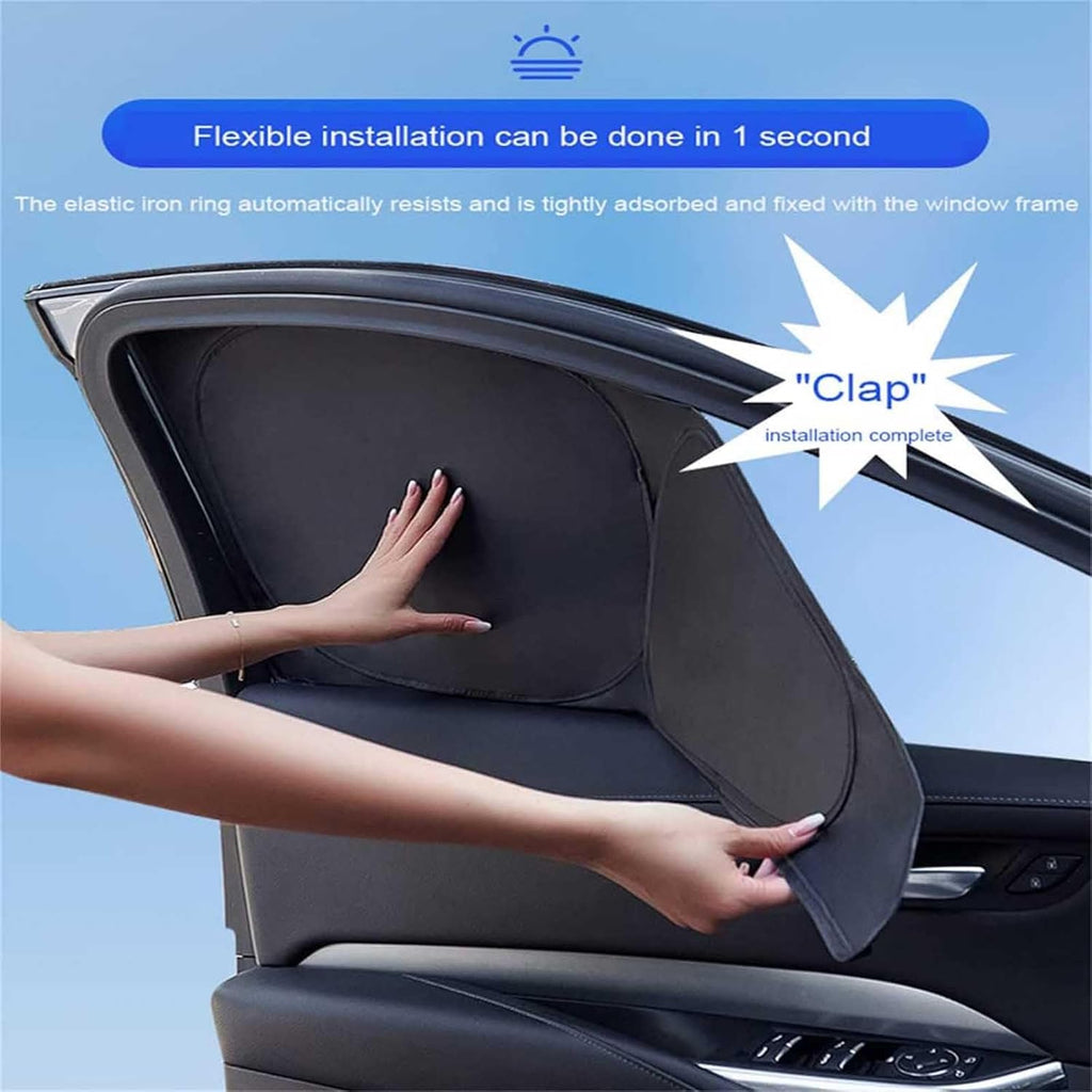 Car Window Shades for Mazda CX-9 2016-2023, Side Window Sunshade Set with Split Front Design UV Blocker Sun Shade for Privacy,8 PCS Full