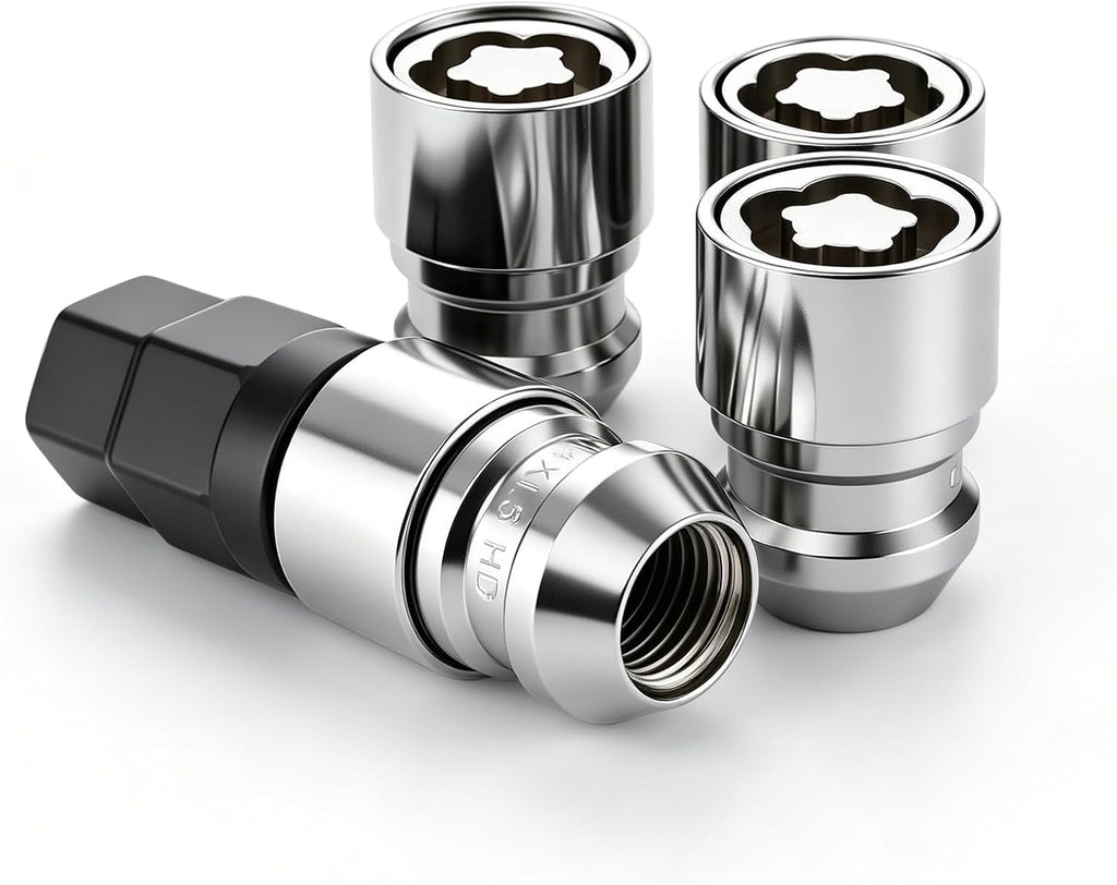Wheel Lock Lug Nut M14x1.5, Anti Theft Wheel Lock Set fits for Chevy Silverado 1500 Tahoe Suburban Traverse Blazer Express, for GMC Sierra Yukon XL Canyon Acadia, for Cadillac Escalade, Set of 5