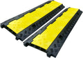 2 Pack Rubber Cable Ramp Hose Cable Protector Ramp 3 Channel 22000Lbs Load