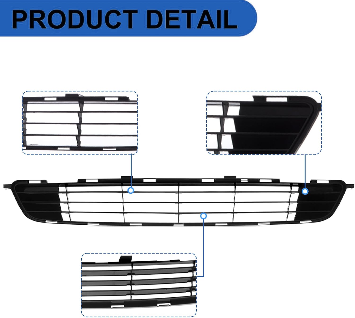 Perfit Liner Front Bumper Lower Grille Grill Compatible With 2009 2010 TOYOTA Corolla Direct Replacement Parts Primed Black TO1036111 5311202120