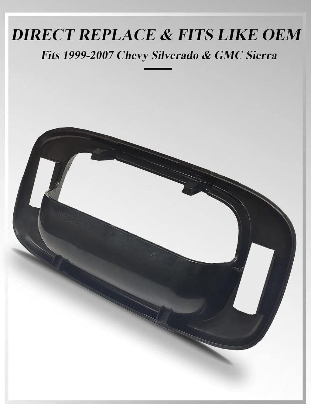 SYOAUTO Tailgate Handle Bezel Trim Fits for 1999-2007 Chevy Silverado GMC Sierra 1500 2500 3500 Black Textured Replaces# 15228539, 15228540, GM1916102, GM15046512