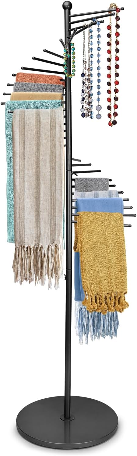 scarf rack freestanding metal scarf display stand spiral, main product view