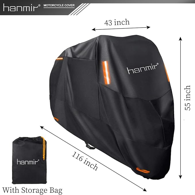 Motorcycle Cover, Motorbike Cover All Season Universal Weather Waterproof - Image 2