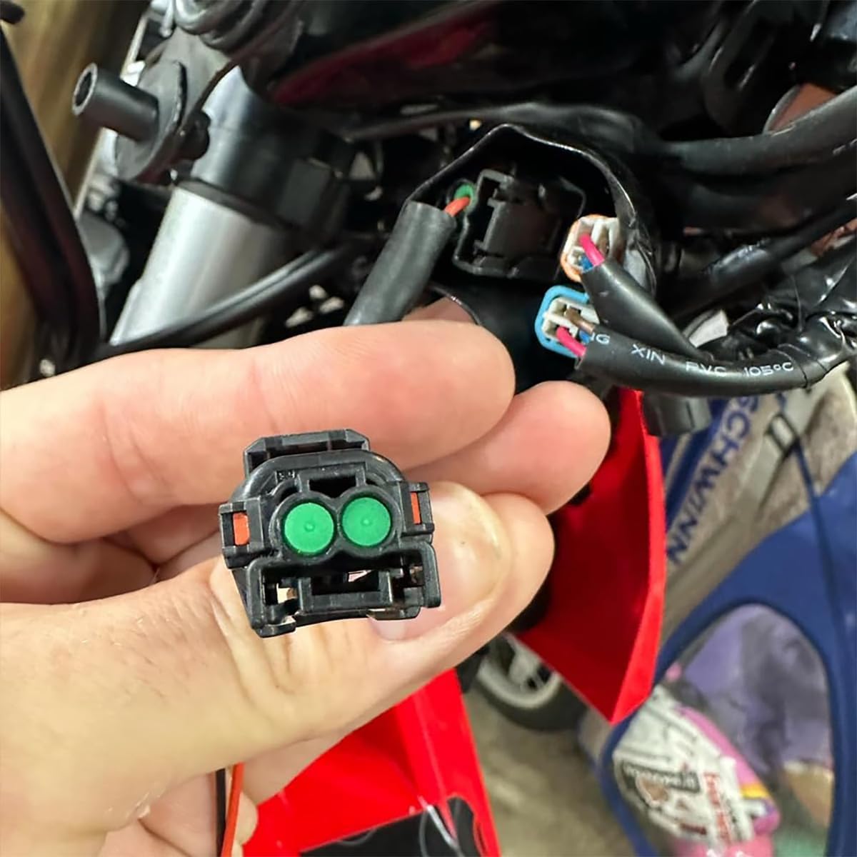 Motorcycle Dual Port USB QC3.0 and Type-C PD Charger Power Adapter Kit Compatible with Honda CRF300L / CRF300LS / Rally (2021-Current) Accessory Kit w/Harness, Direct Fit Plug