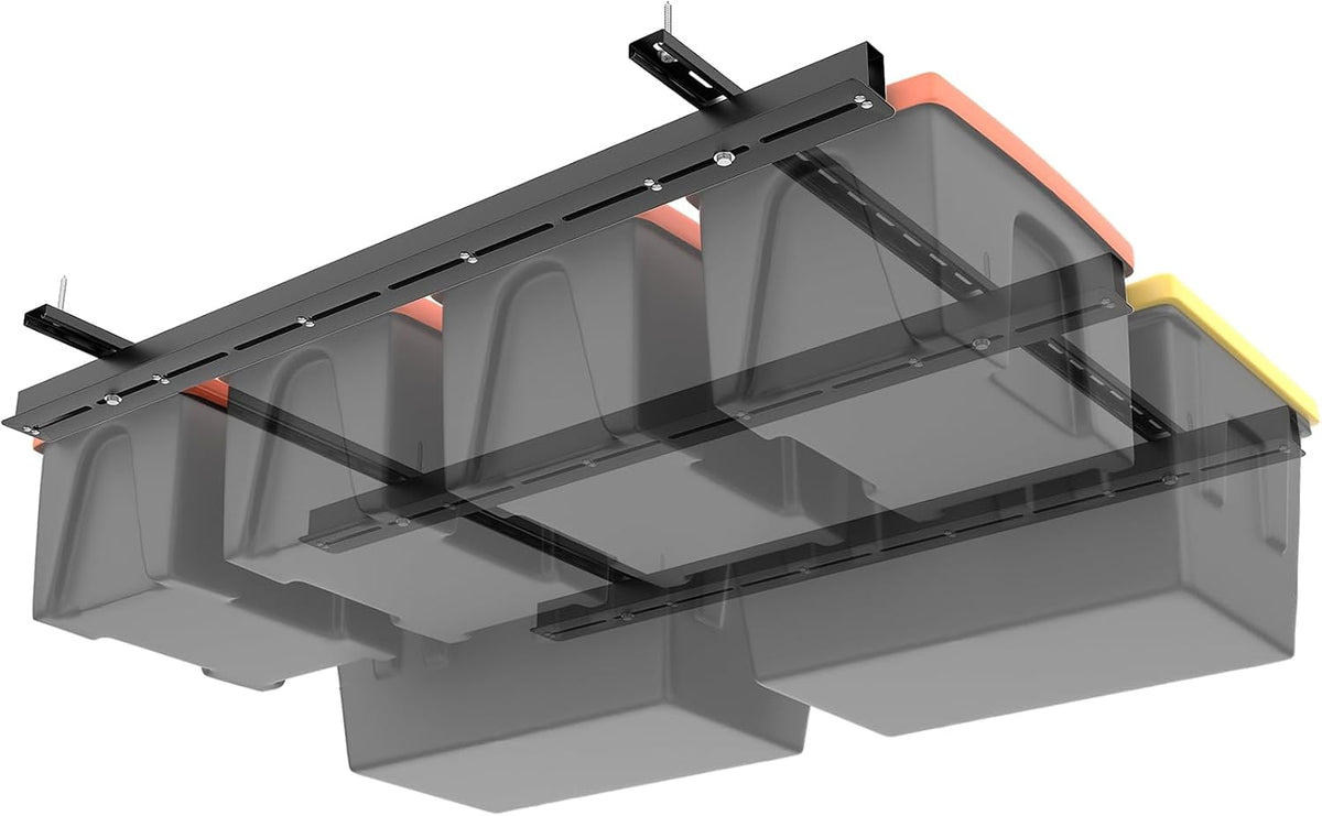 torack garage ceiling bin storage rack, overhead tote, main product view