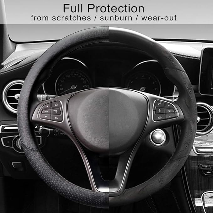 COFIT Breathable Car Steering Wheel Cover 15 inch Auto Universal Leather Wrap - Image 5