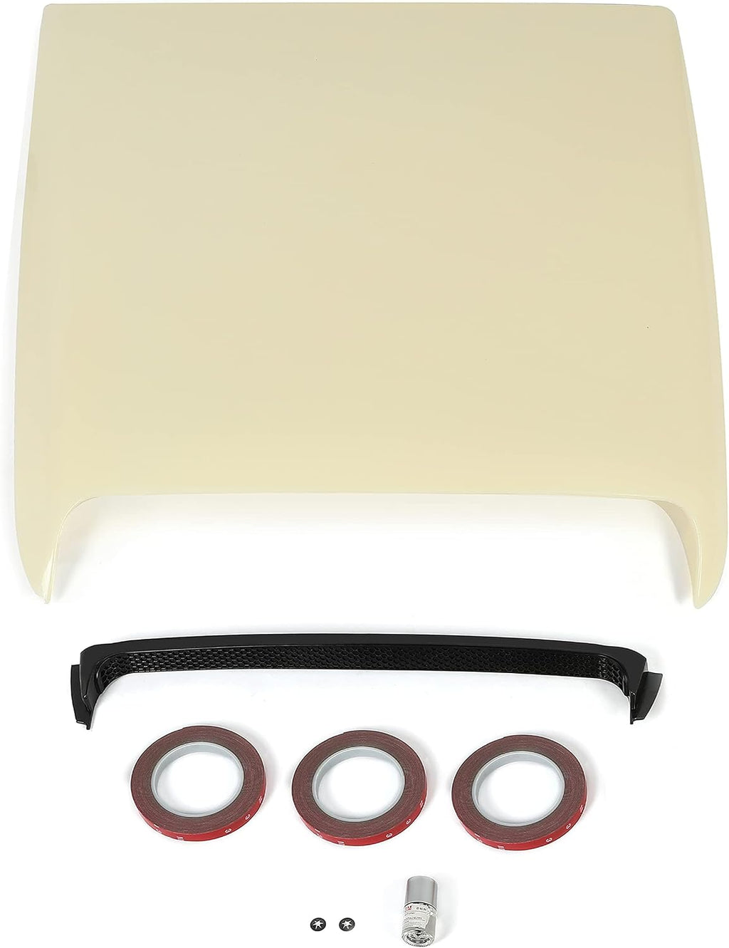 HECASA Unpainted Universal 25.2"×25.2” Hood Scoop Kit Compatible with Dodge RAM 1500 2500 3500 SRT Style Chevy Trailblazer Ford Mustang Silverado Charger Tundra Require Painting