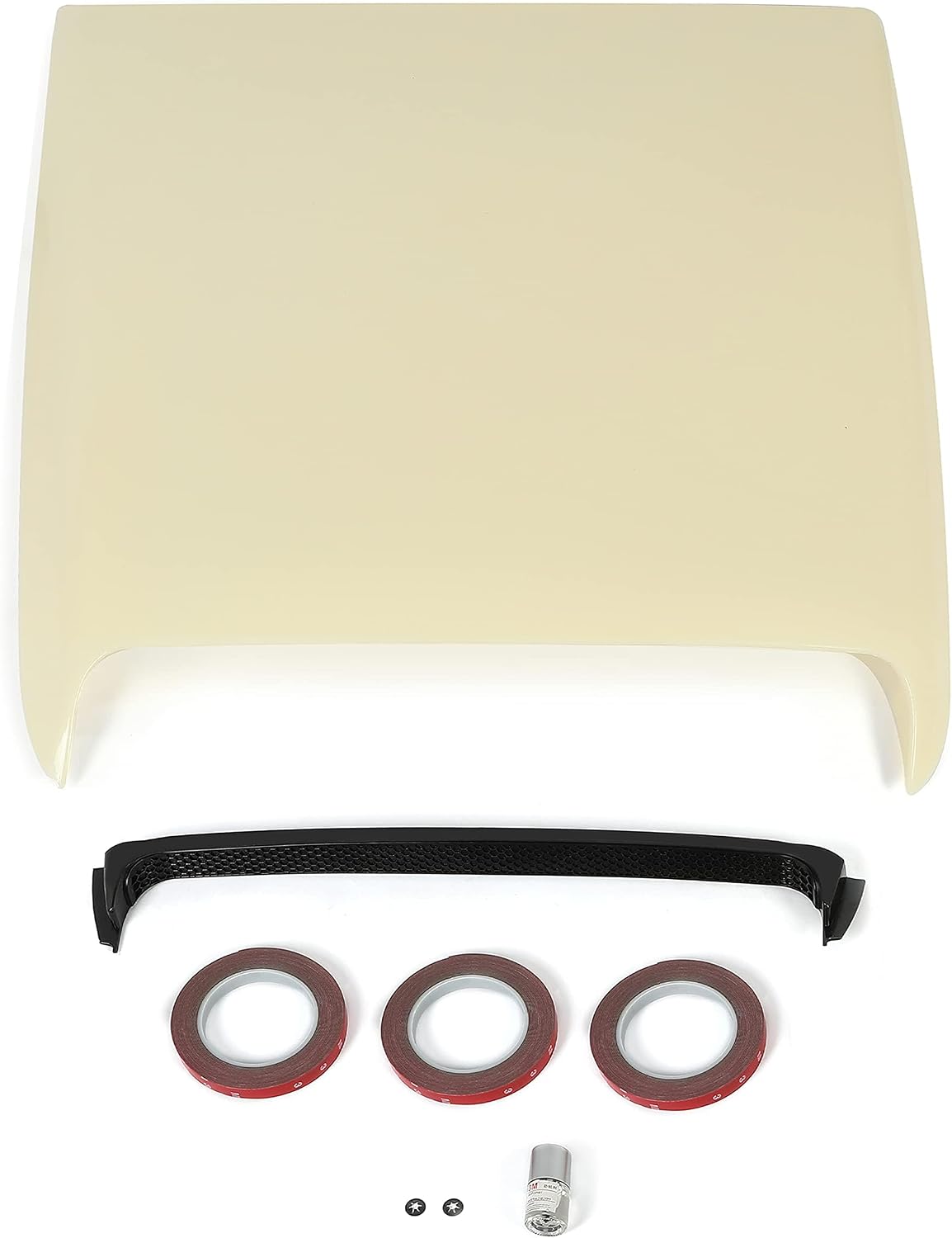 HECASA Unpainted Universal 25.2"×25.2” Hood Scoop Kit Compatible with Dodge RAM 1500 2500 3500 SRT Style Chevy Trailblazer Ford Mustang Silverado Charger Tundra Require Painting