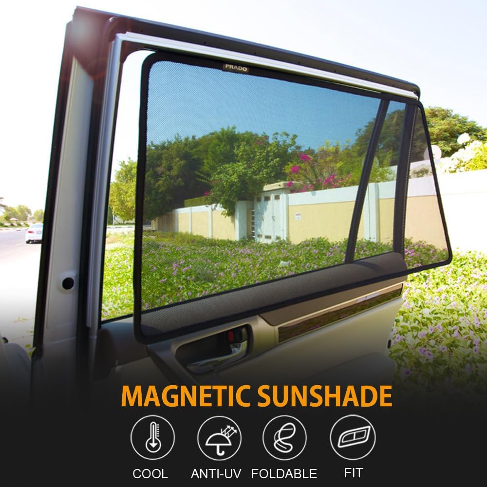 REVXON Magnetic Car Shades for Side Windows for Mercedes Benz GLC 300 2023-2026, Custom Fit Mesh Car Window Cover Privacy Curtain Heat Reduction Breathable Allows Window Open,Rear Window