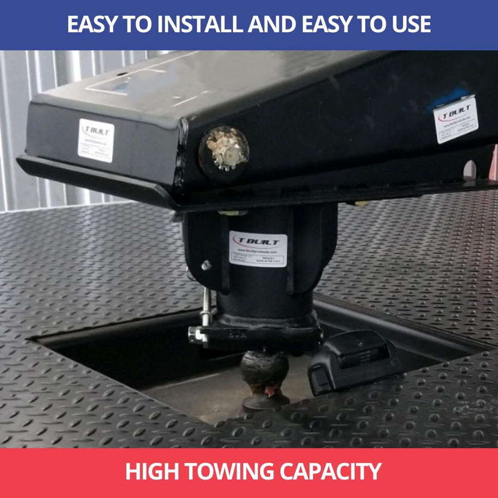 T Built 5th Wheel to Gooseneck Adapter 12" with 7 3/4" Forward Offset, Made in USA, Fifth Wheel to Gooseneck Adapter for RV Camper Trailer, 20.000 Pound Rating