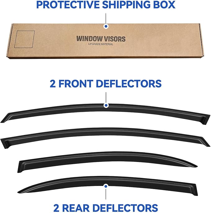Window Visors Rain Guards for 2006 2007 2008 2009 2010 2011 Honda Civic - Image 5