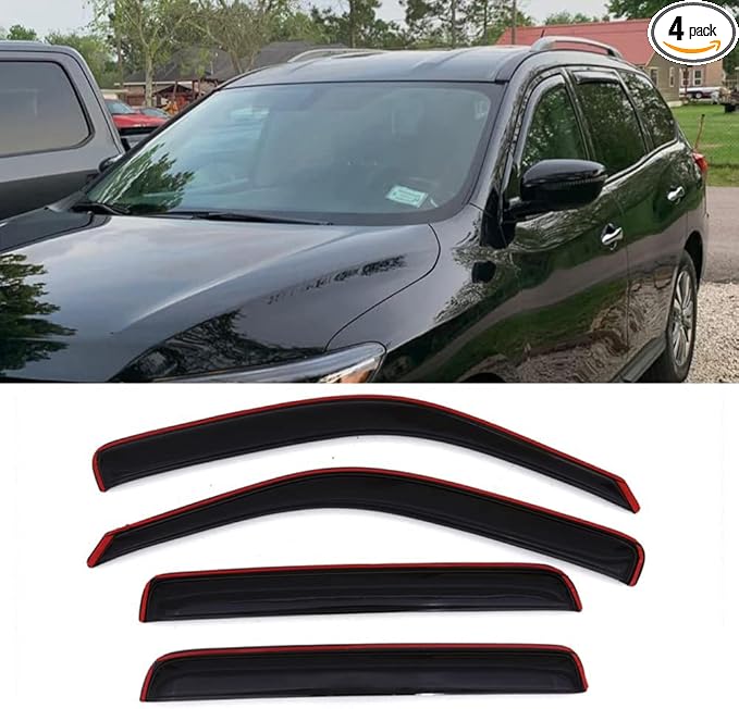 Original Side Rain Guards, Window Visors Compatible by Deebior