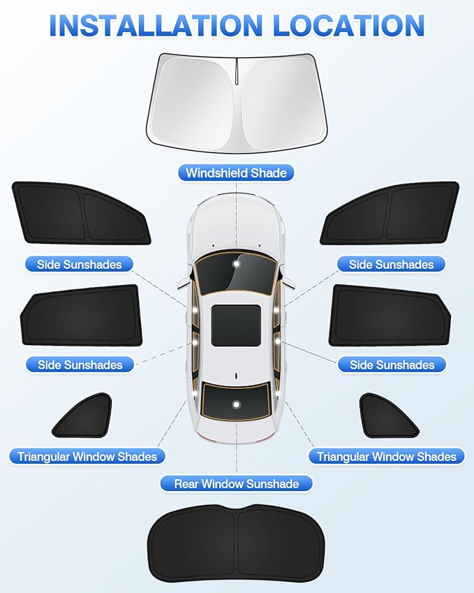 Sunshades for Hyundai Tucson 2016-2021 Accessories Windshield Sun Shade Side - Image 5