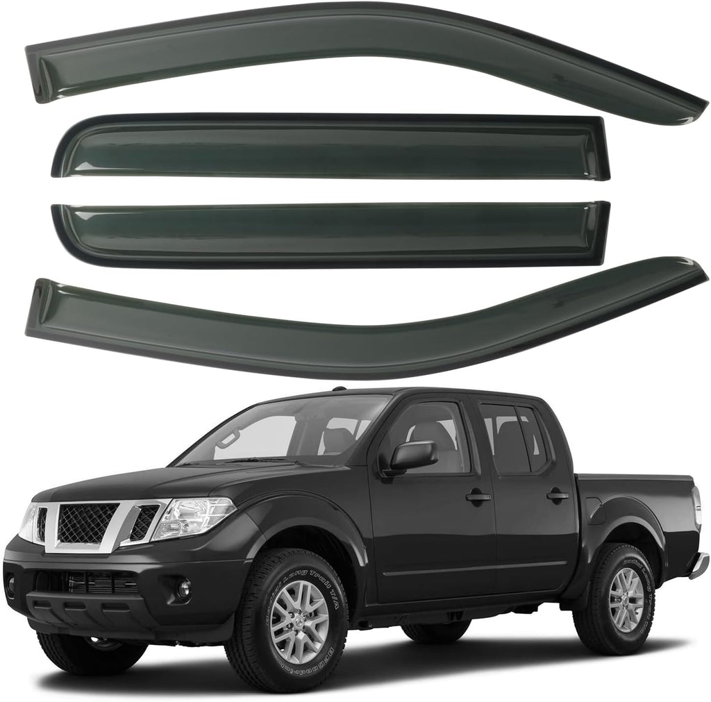 Window Visor Rain Guards Fit for Nissan Frontier Crew Cab 2005-2021 Trucks