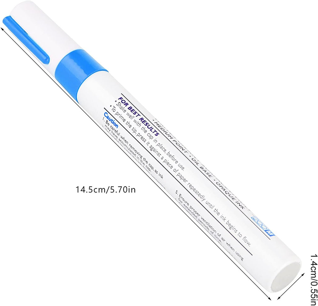 Qqmora Car Tire Paint Pen, Marking Pen Car Tire Paint Pen Not Easy to Fade Drying Tire Paint Pen (Blue),car paint supplies