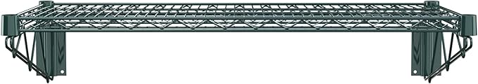 18" x 36" Green Epoxy Wire Wall Mount Shelf - Image 4