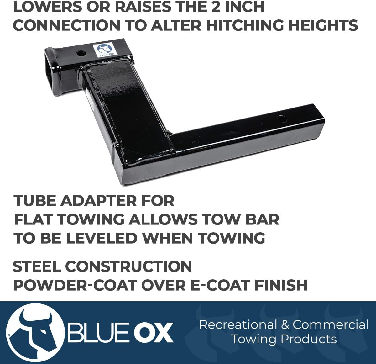 Blue Ox BX88132 Hi Low 10" Drop Receiver , Black