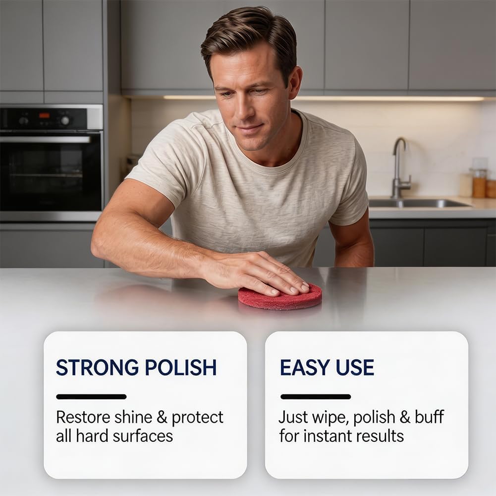 2027 New Polishing Compound (1Pc) | All-in-One Surface Restoration Polish with Pad, Furniture Surface Polishing & Scratch Remover Compound for Ovens Sinks