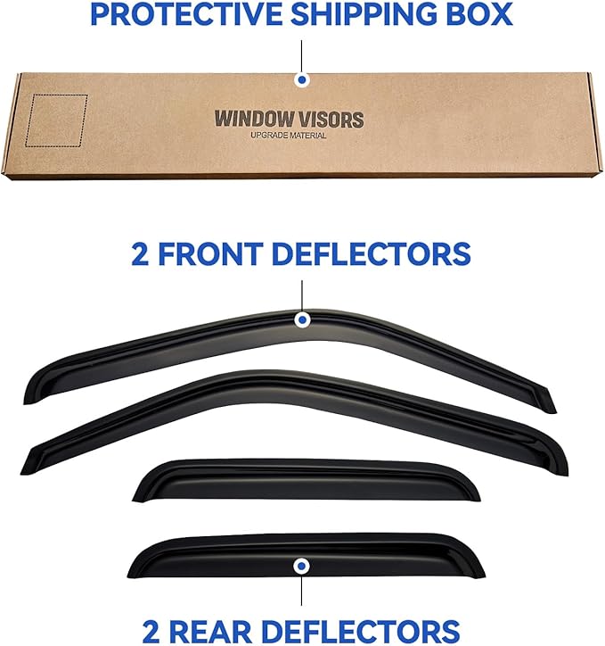 Window Visors Rain Guards for 1999-2006 Chevy Silverado/GMC Sierra 1500/2500/ - Image 6