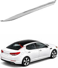 ALMULOO Right Rear Frame Molding Trim Compatible with 2011-2016 Kia Optima Replacement for 878602T000 Plastic+Stainless Steel Unfinished Silvery+Black Passenger Side